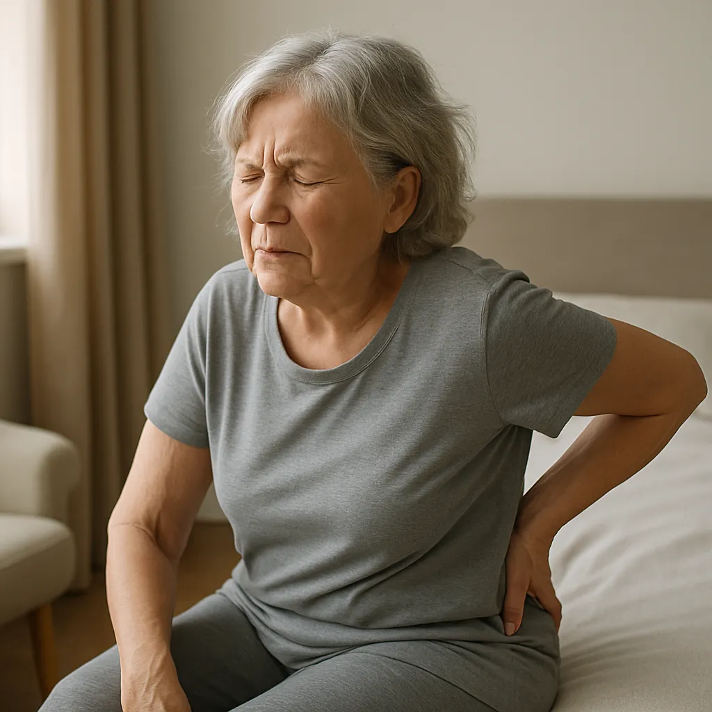 Person struggling with sciatica pain